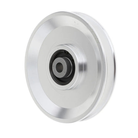 Universal Bearing Pulley Wheel - Durable Aluminum Alloy Gym Equipment 110mm Silver