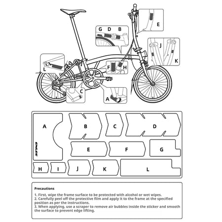 ENLEE carbon fiber textured bicycle protection sticker wear resistant frame tape customized foldable bicycle protection sticker by InterCyprus Trading Ltd