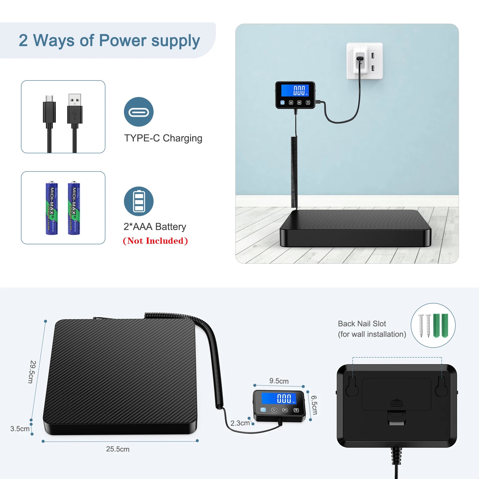 Amir Postal Scale 200Kg/440lb - High Capacity Weighing