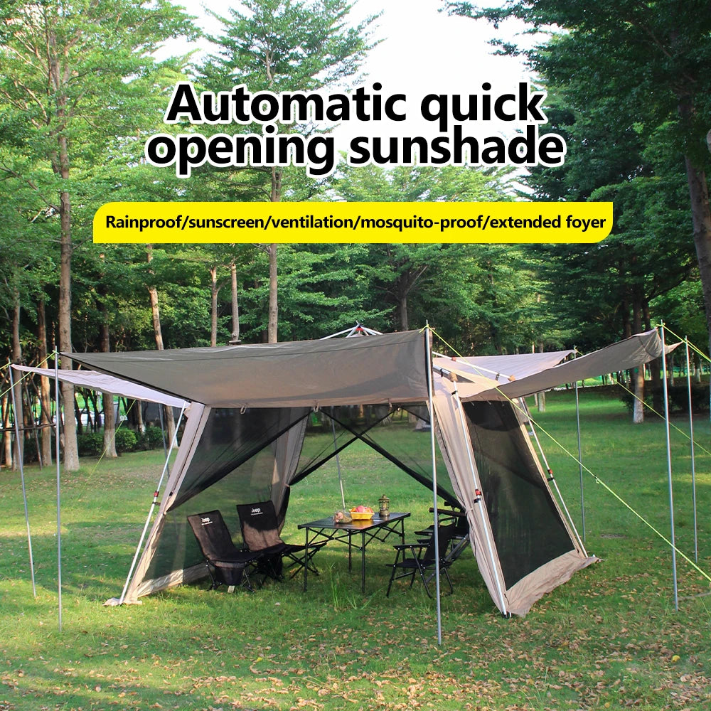 Large Waterproof Family Camping Tent for 5-9 People with Sun and Wind Protection