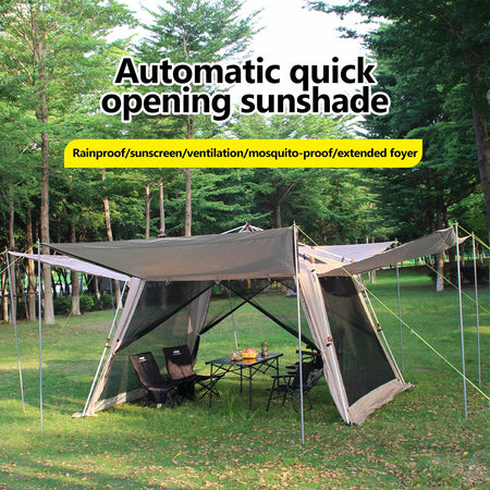 Large Waterproof Family Camping Tent for 5-9 People with Sun and Wind Protection