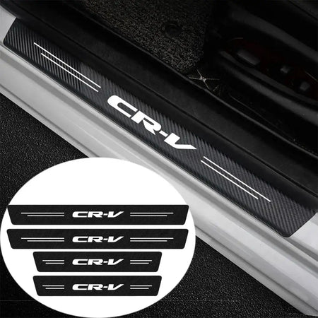 Carbon Fiber Door Sill Protector For Honda CRV HRV Civic