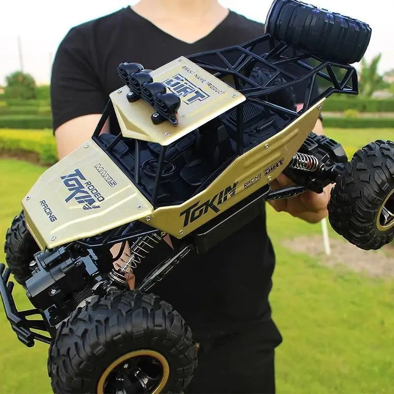 OiKe RC Car Remote Control All Terrain 4WD Off Road Vehicle With Climbing Ability, Metal Construction