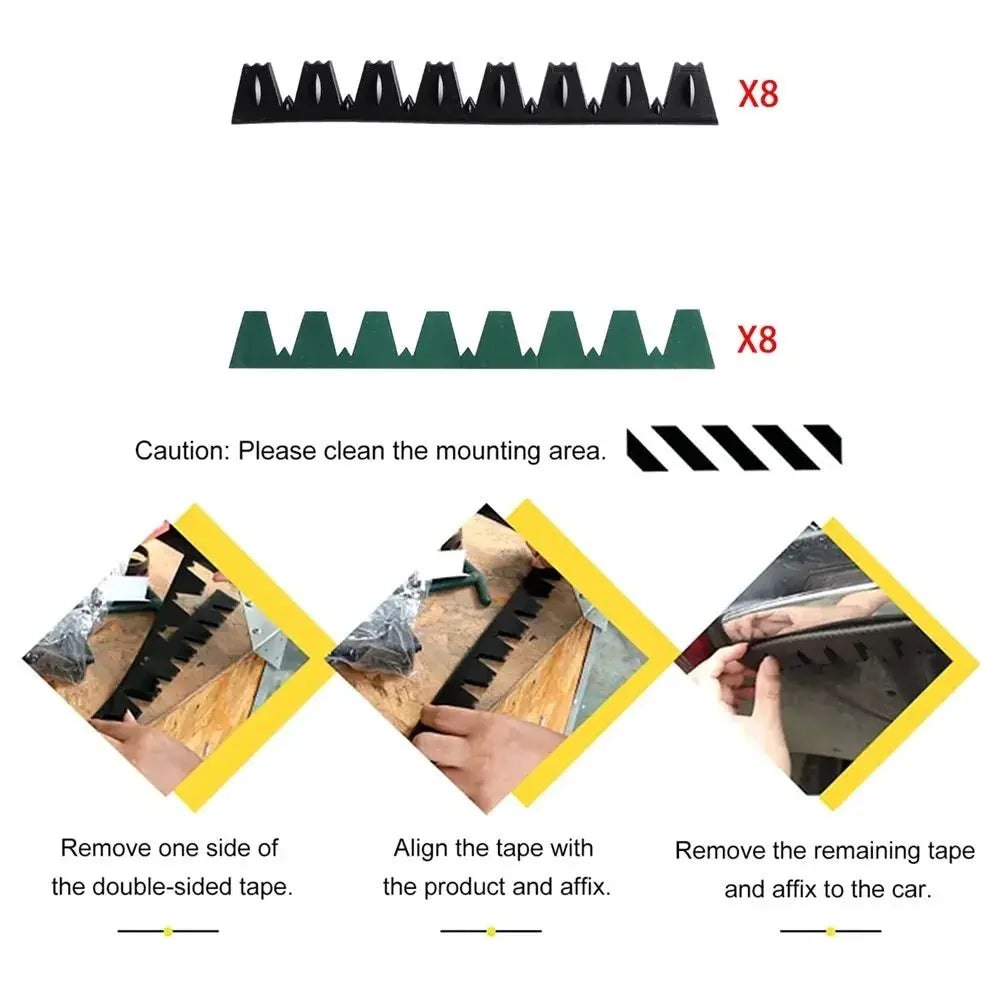 Front Bumper Scrape Guard Skid Plate Protection Stickers Anti-Scratch DIY Bumper Protector Kit For SUV Accessories Universal by InterCyprus Trading Ltd