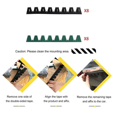 Front Bumper Scrape Guard Skid Plate Protection Stickers Anti-Scratch DIY Bumper Protector Kit For SUV Accessories Universal by InterCyprus Trading Ltd