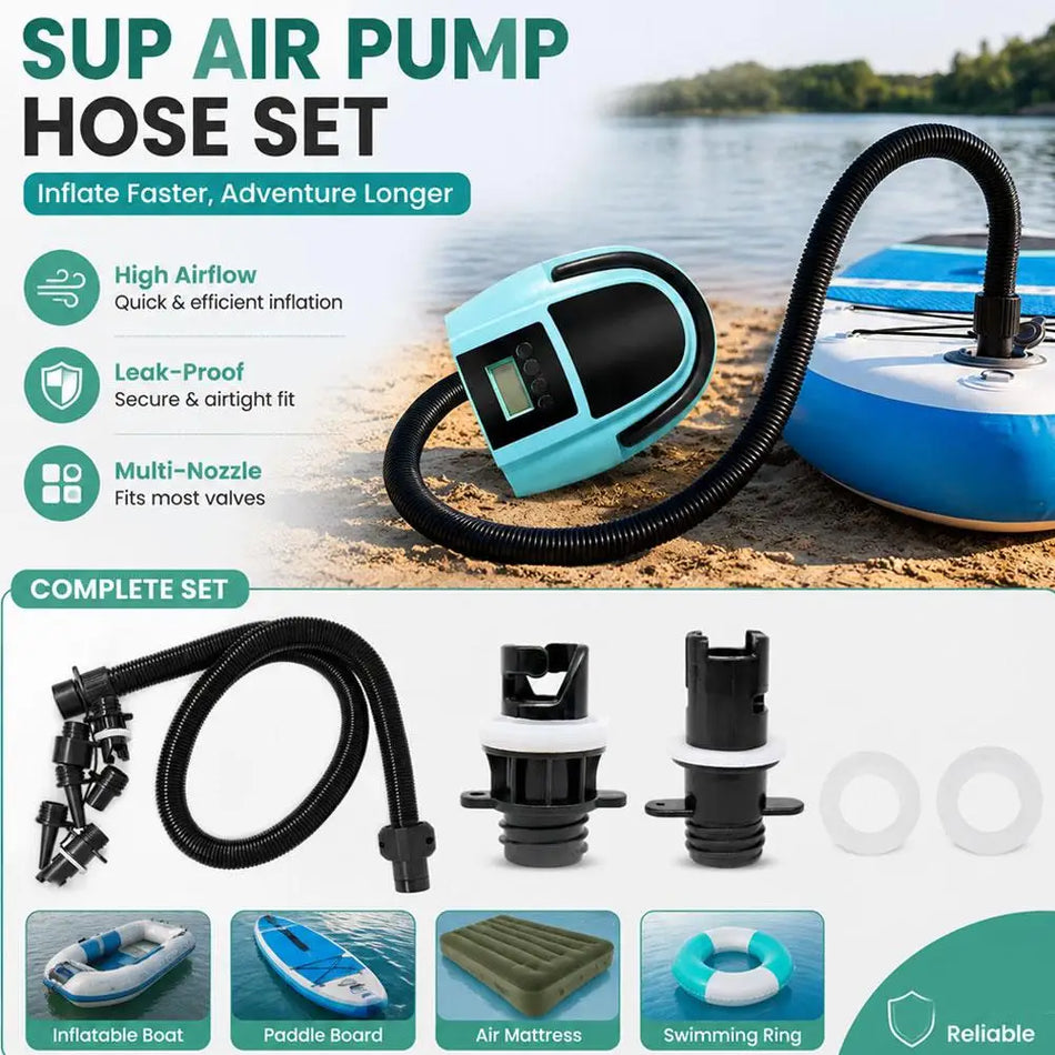 Air Hose Kit With 7 Nozzles For Electric SUP Pump Adapter