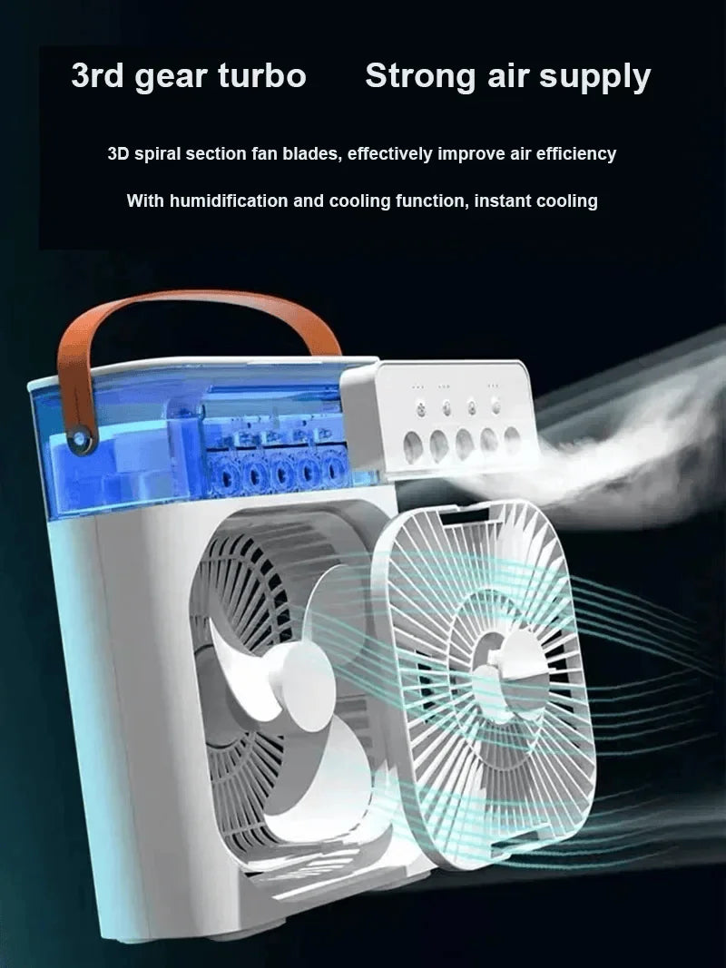 3-in-1 Portable Air Cooler with LED Night Light &amp; Humidifier