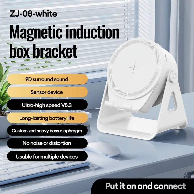 PAXA ZJ08 Bluetooth Speaker - Long Battery Life Rich Sound White