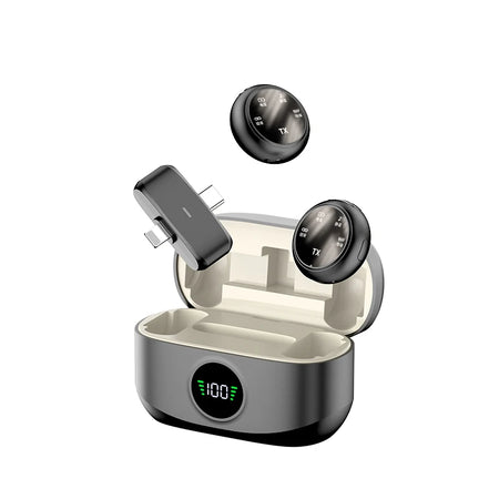 K31Pro Wireless Lavalier Microphone &ndash; Noise Cancelling Digital Display black