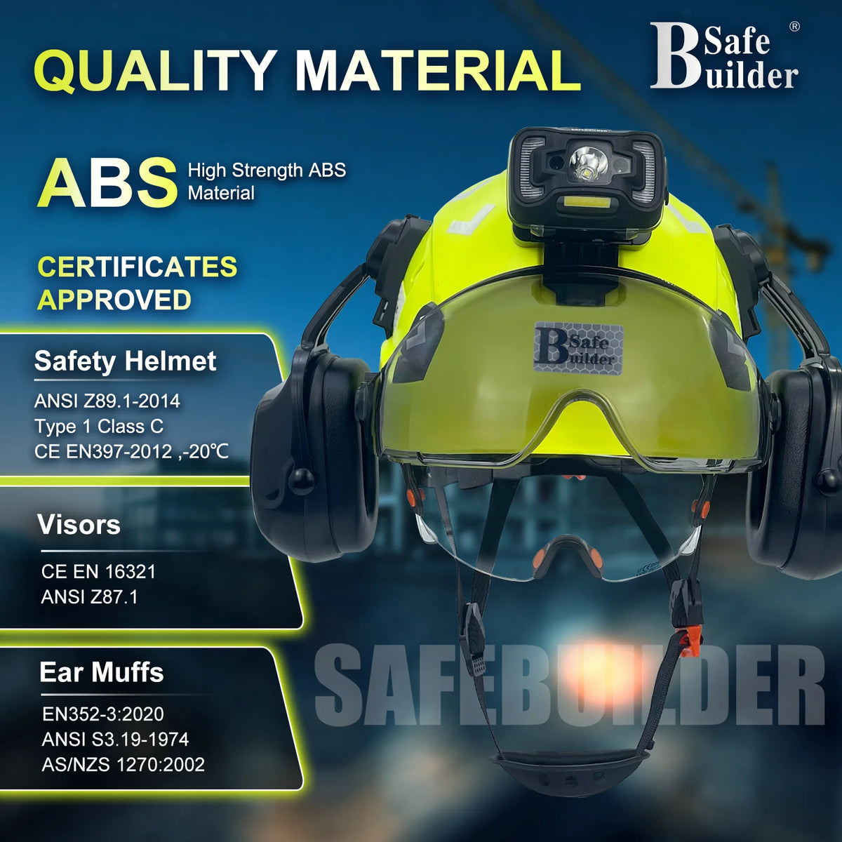 C06 Safety Helmet SHL01 &ndash; Rechargeable LED Headlamp