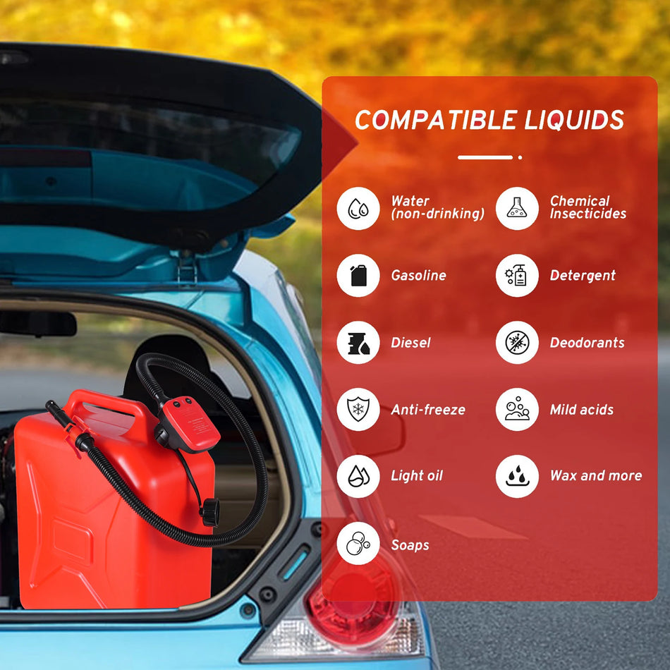 Przenośna pompa do transferu paliwa 3,2 GPM z długim wężem do benzyny