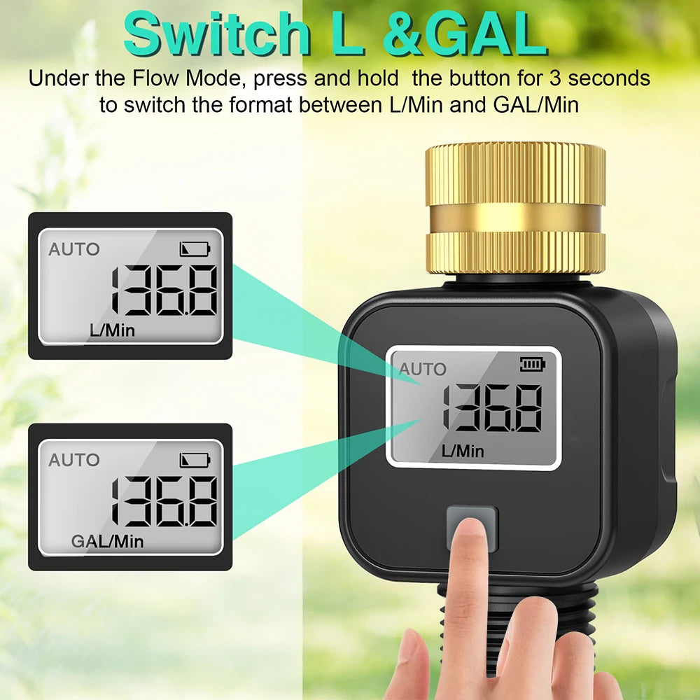 SGS05 LCD Digital Water Flow Meter &ndash; High Accuracy IPX5