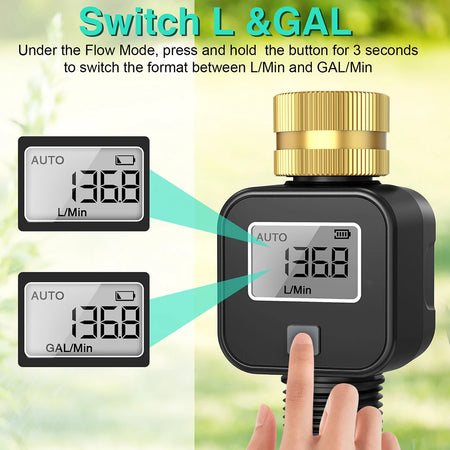 3/4 Inch Brass Water Flow Meter &ndash; Digital Flow Rate
