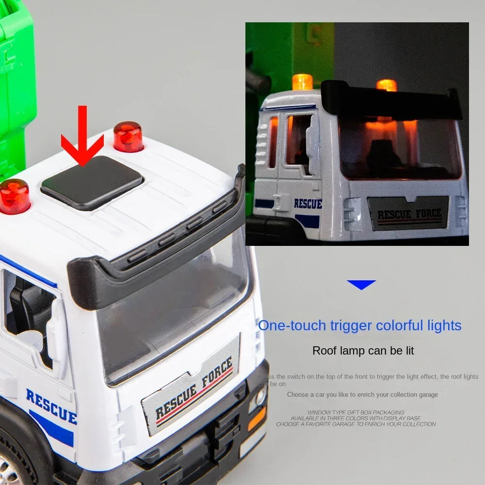 Diecast Alloy 1/32 Logging Truck &ndash; Movable LED Lights
