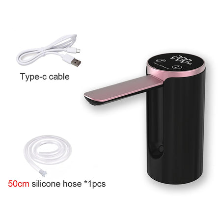 Electric Water Gallon Pump &ndash; Rechargeable Desktop Dispenser Black