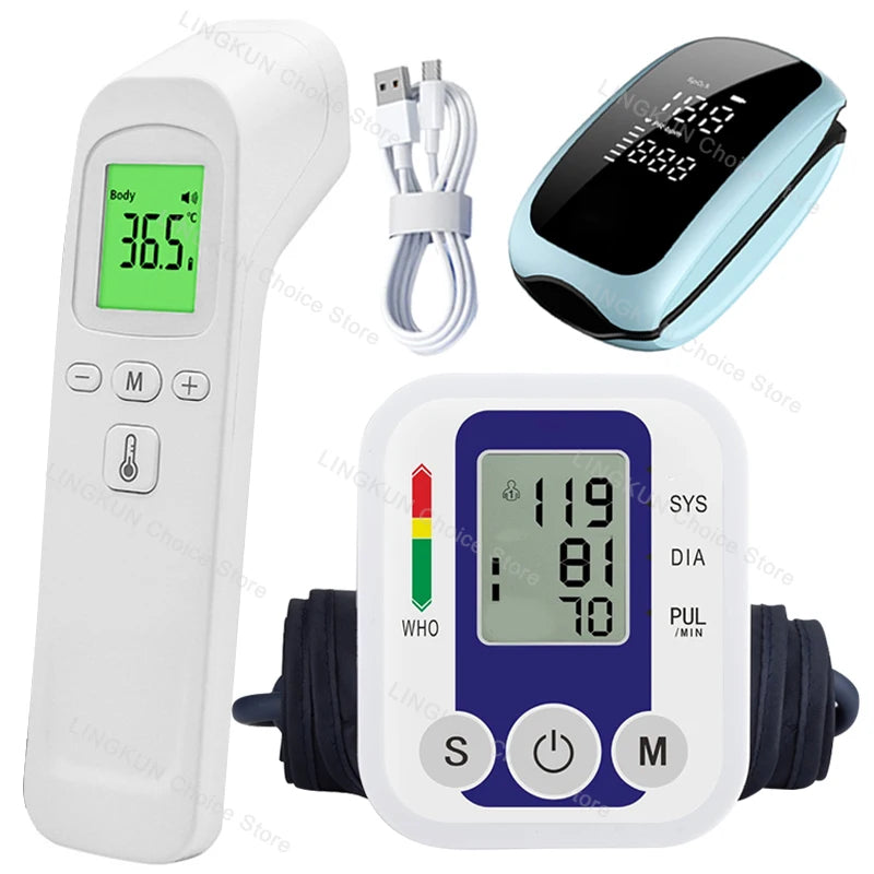 Recharge Oximeter 3 In 1 Blood Pressure Arm Monitor