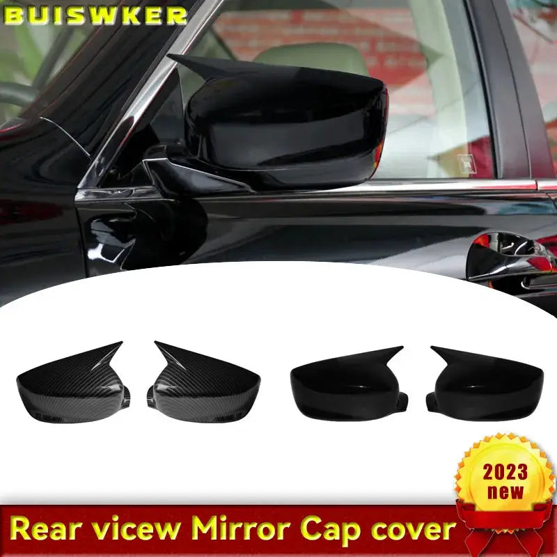 For Honda Accord 8th 8.5th 9th 08-2017 Rearview Mirror Cover Glossy Black Carbon Fiber Look Horn shape Car styling by InterCyprus Trading Ltd