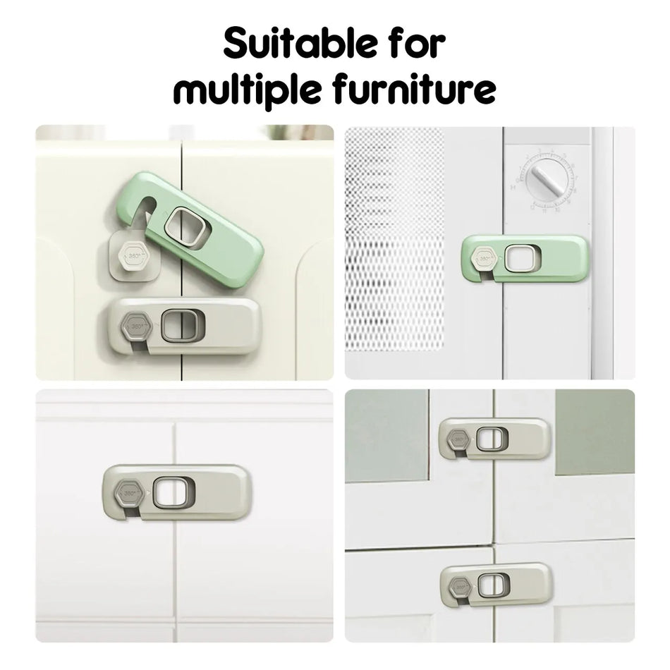 5-Pack Baby Cabinet Locks, Multi-Function Child Safety Locks For Cabinets