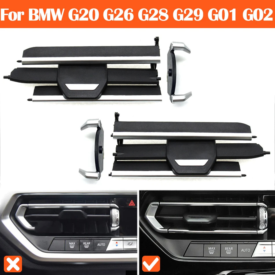 Ersatzkit für das Dashboard-Luftauslassgitter für BMW G20 G29 PC ABS gummierte Beschichtung Auto-Innenraum HVAC-Luftauslass