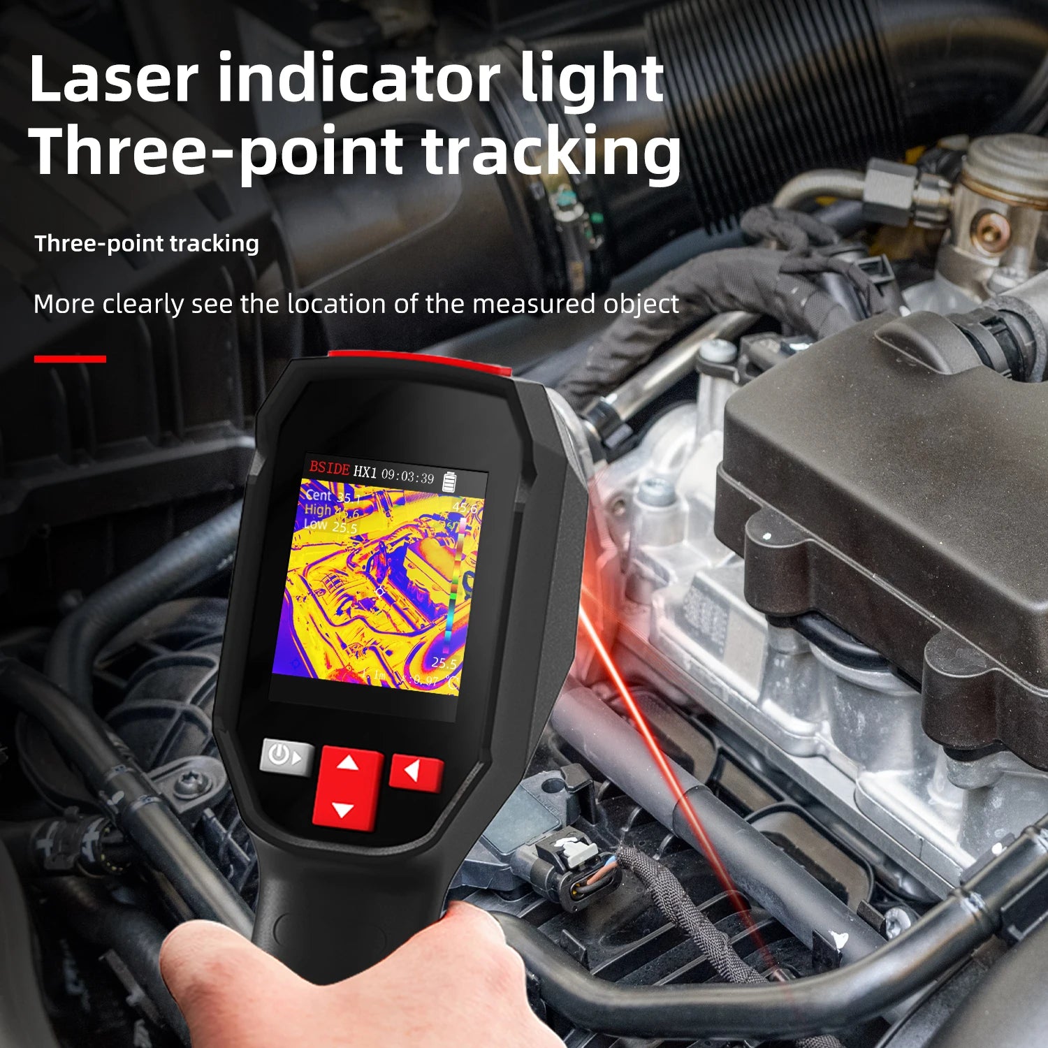 High Precision BSIDE HX3 Thermal Imaging Thermometer with 240x240 Resolution and 2.4'' Color Screen for Pipe Leak Detection