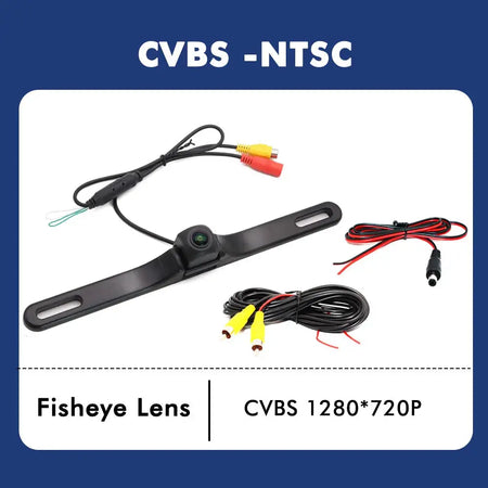180 Degrees 4K 1080P Car Rear View Camera AHD Waterproof Small License Plate Frame Night Vision CCD Backup Car Reversing Camera by InterCyprus Trading Ltd