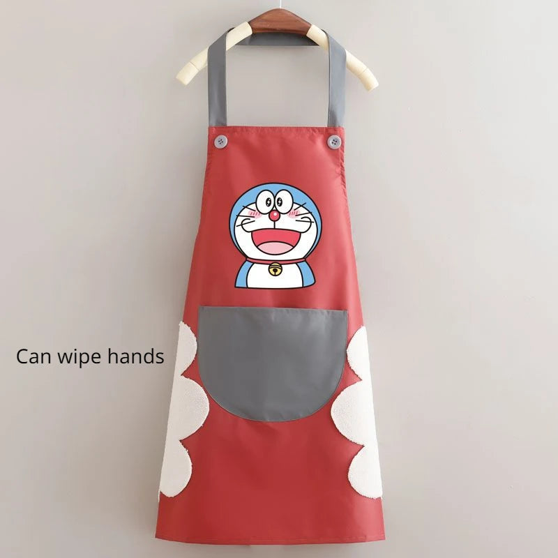 Doraemon Waterproof Oil-Proof Apron - Cute Cartoon Design