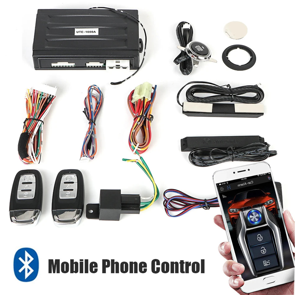 Sistema de Alarma para Automóvil con Arranque por Bluetooth 12V para Toyota, Honda, BMW, Audi