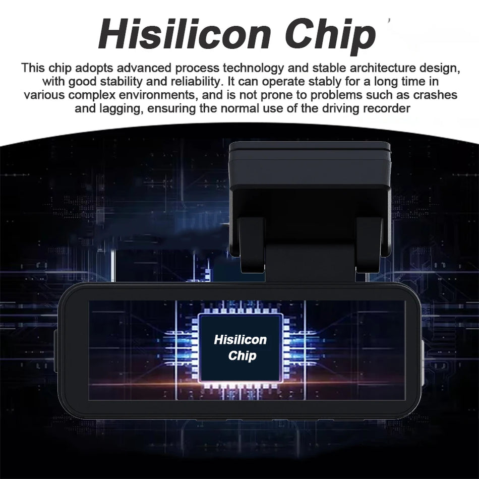 ACCEO Dash Cam 4K UHD - Dual Lens Night Vision GPS