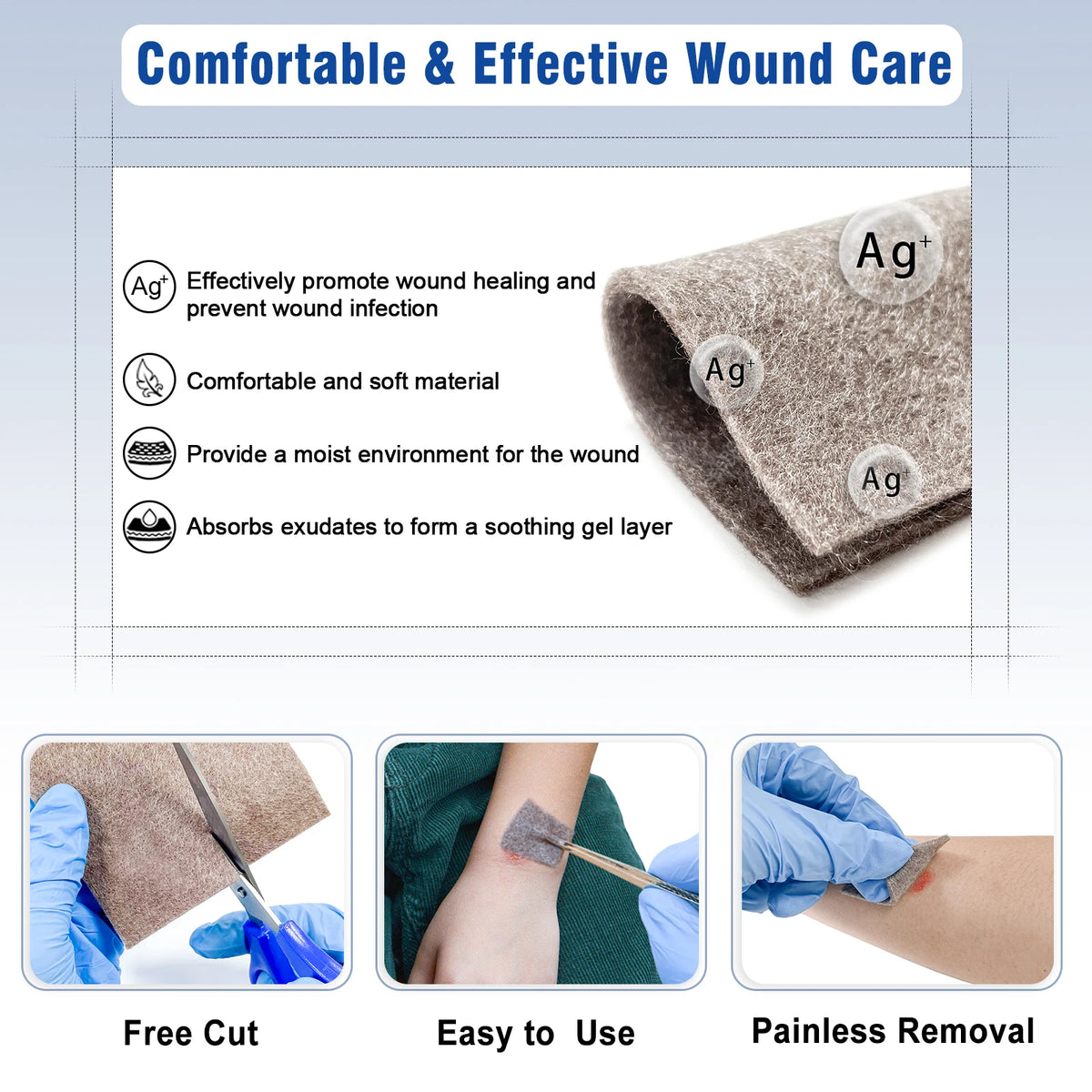 Silver Calcium Alginate Wound Dressing - Sterile Absorbent