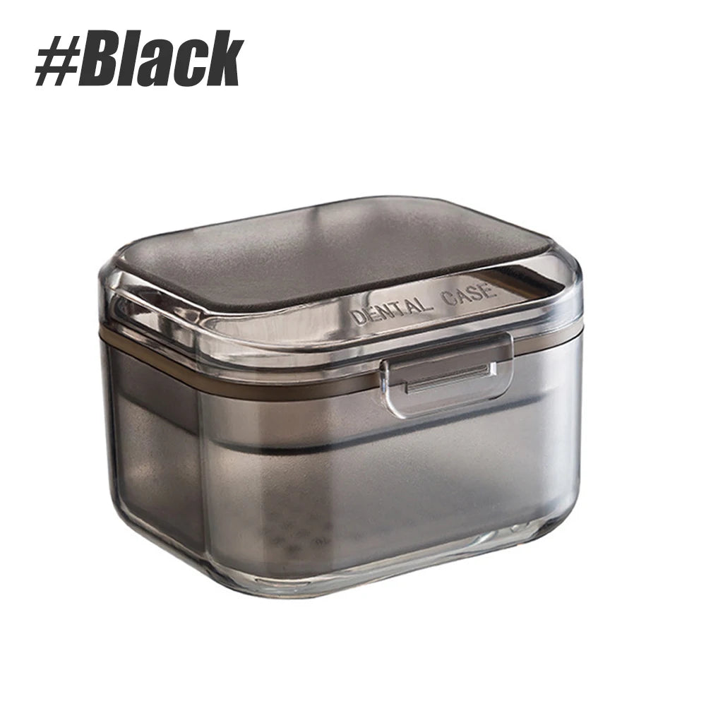 YQQGD Retainer Cleaner Case &ndash; Dishwasher Safe Design Black