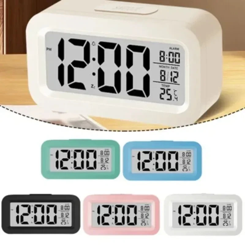 Multi-Function LED Digital Alarm Clock with Temperature and Date Display