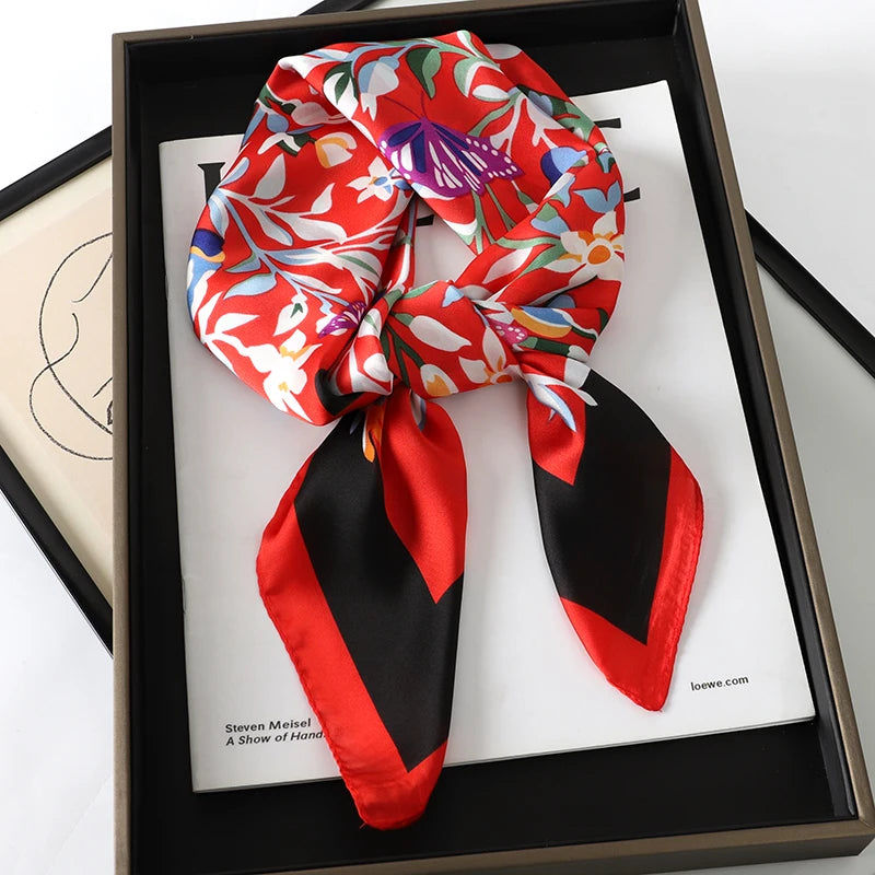 2024 Luxury Square Silk Scarf &ndash; Versatile Fashion Accessory