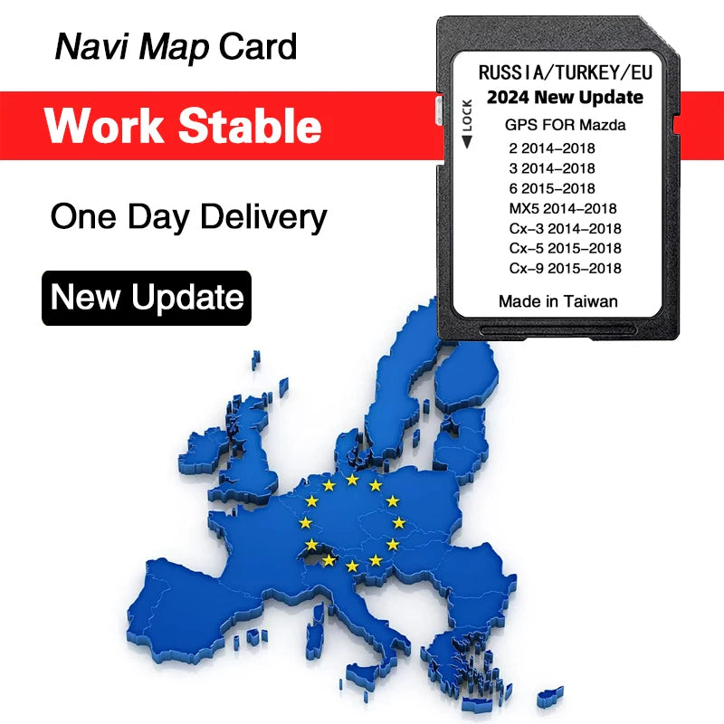Mazda Sat Nav SD Card 16GB For Mazda Cars &ndash; 2024 EU Maps for Mazda 236 CX359