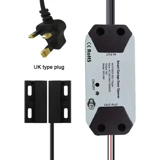 Tuya WIFI Smart Garage Door Controller - Alexa &amp; Google Compatible black-UK PLUG / CHINA