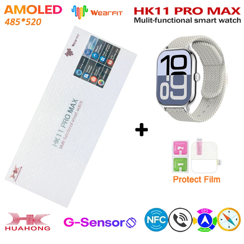 HK11 Pro Max Smartwatch 2025 &ndash; AI Chat Robot AMOLED Display silver