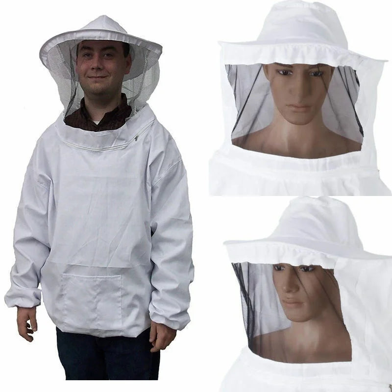 Protective Beekeeping Jacket Veil Smock &ndash; Full Protection