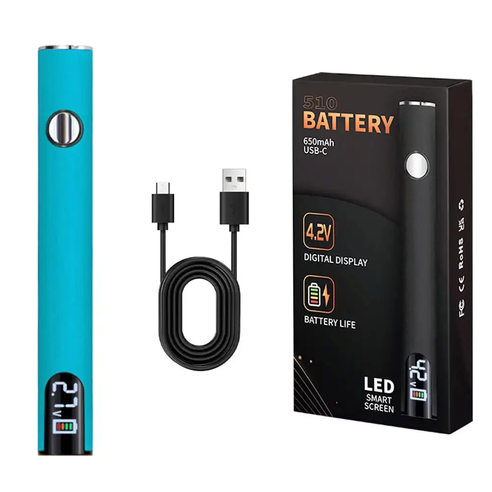 650mAh 510 Thread Pen Soldering Kit Adjustable Voltage Blue