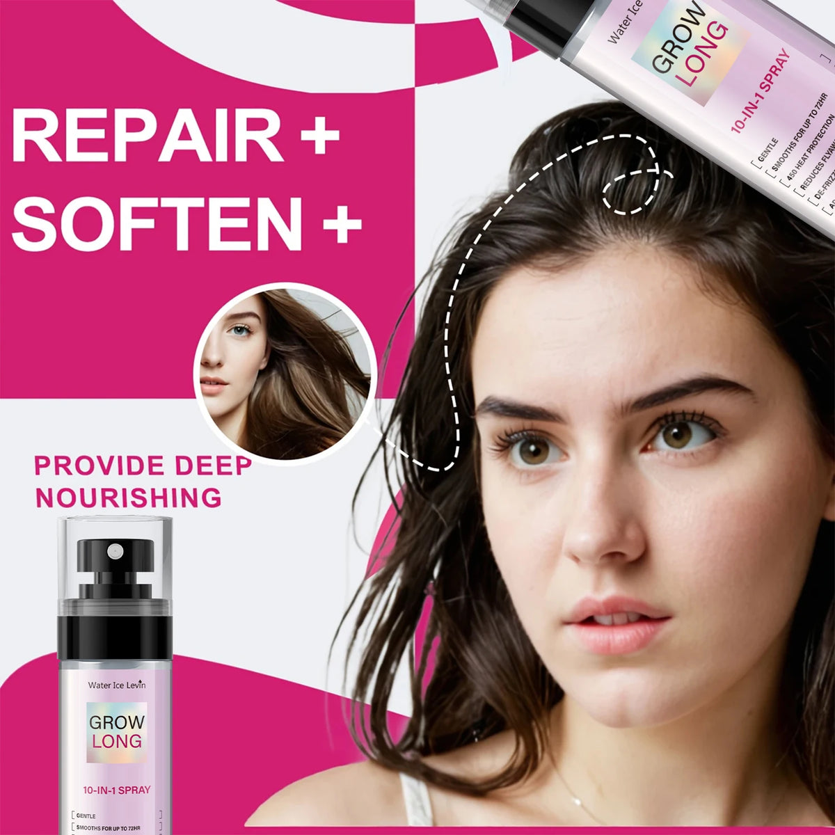 Water Ice Levin 10 in 1 Long Hair Care Spray &ndash; Innovative All-Round Hair Treatment