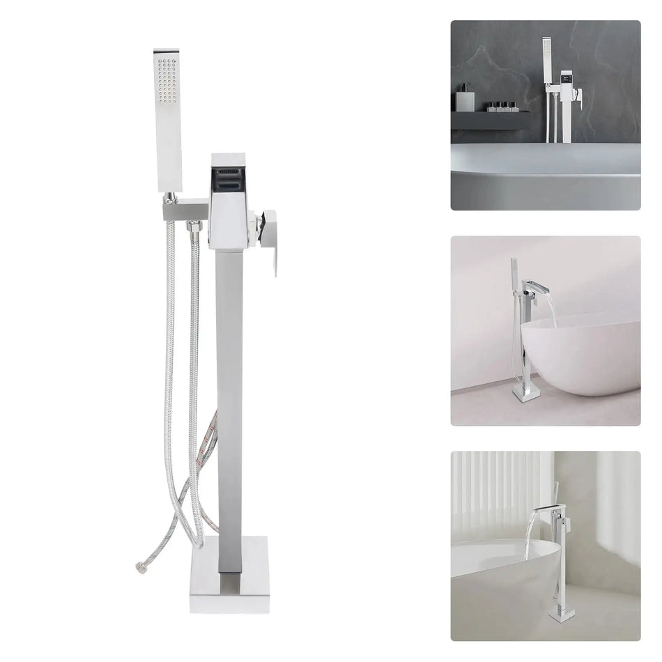 Freestanding Bath Tap &ndash; Waterfall Mixer With Hand Shower