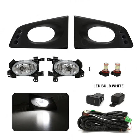 For Honda Fit Jazz G Type 2008 2009 2010 Fog Lamp Headlight Car Front Bumper Fog Light Assembly With LHD/RHD Wires Switch 2Pcs by InterCyprus Trading Ltd