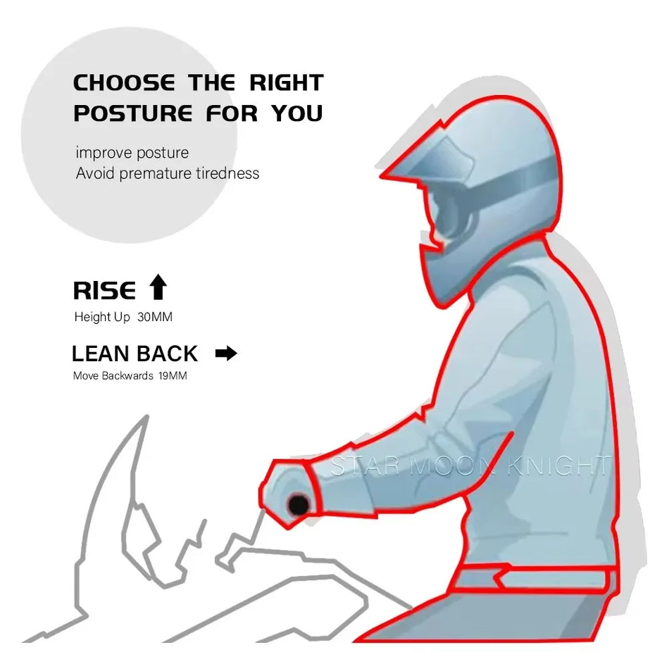 Elevador de Guiador KTM com Extensão de Abraçadeira para Barra Drag para 1050 1090 1190 Adv e 1290 Super Duke GT, Alumínio