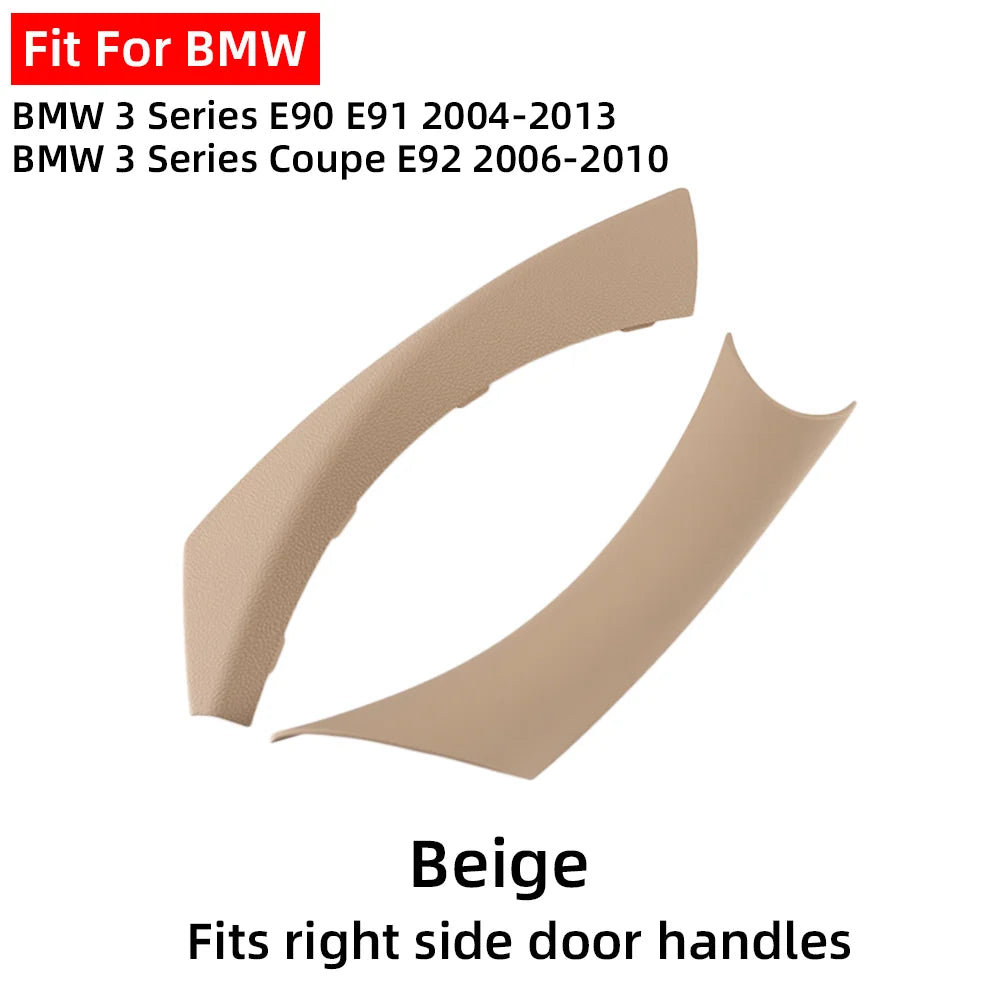 LHD RHD Easy Installation Black Beige Left Right Inner Door Handle Cover For BMW 3 Series E90 E91 E92 2004-2013 by InterCyprus Trading Ltd