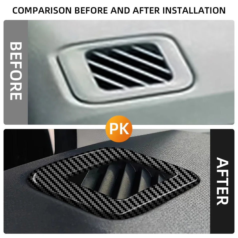 Rivestimento della griglia di ventilazione anteriore del cruscotto con finitura cromata lucida per interni Ford Maverick