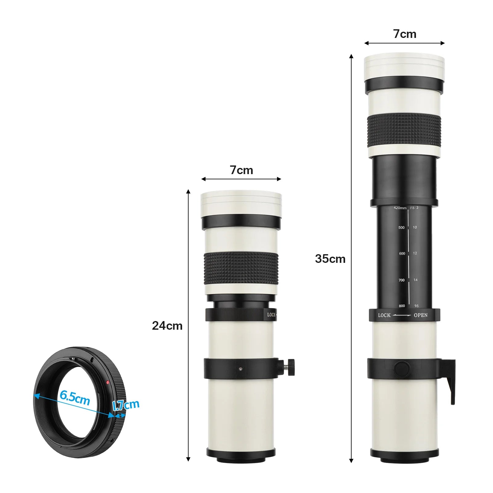 Camera MF Super Telephoto Zoom Lens 420-800mm &ndash; Long Reach