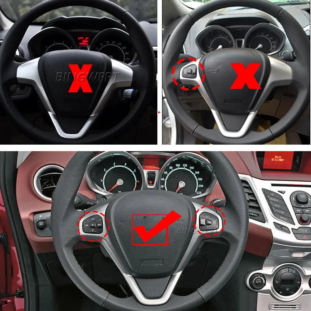 1Pair Steering Wheel Button Volume Cruise Control Switch with Backlight For Ford Fiesta MK7 MK8 ST Ecosport 2013 2014 by InterCyprus Trading Ltd