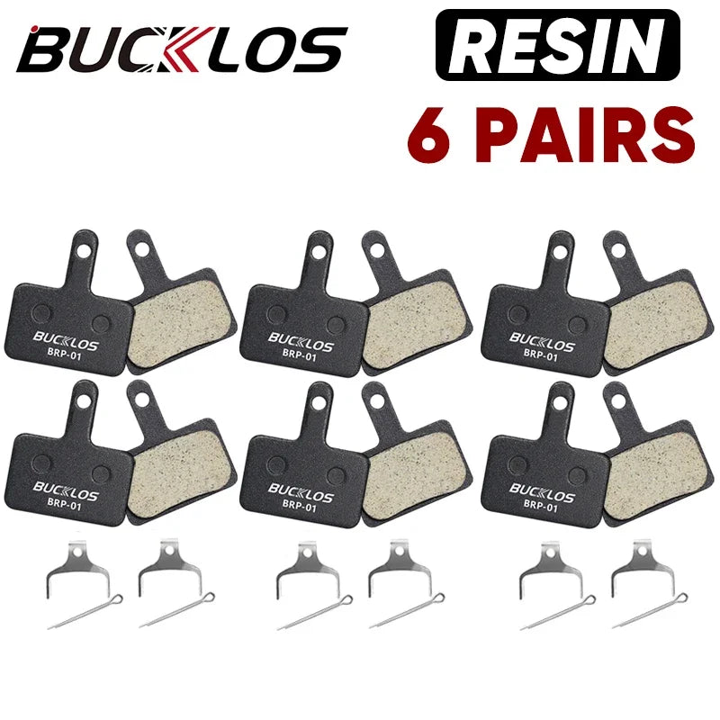 BUCKLOS BRP-01 Resin Disc Pad &ndash; Wear Resistant Disc Pad Resin 6Pairs