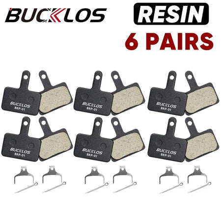 BUCKLOS BRP-01 Resin Disc Pad &ndash; Wear Resistant Disc Pad Resin 6Pairs