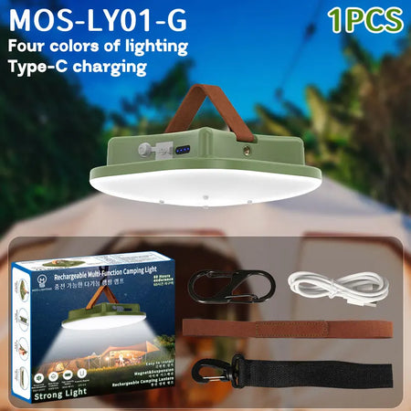 MOSLIGHTING 80W Camping Lantern &ndash; Ultra-Bright and Waterproof 80W-LY01-Green-1PCS