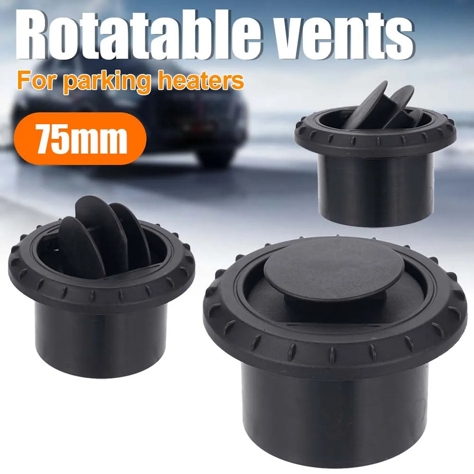 Connettore per condotto riscaldatore diesel rotante 60/75mm, Nero, per Auto, Camion, Furgoni