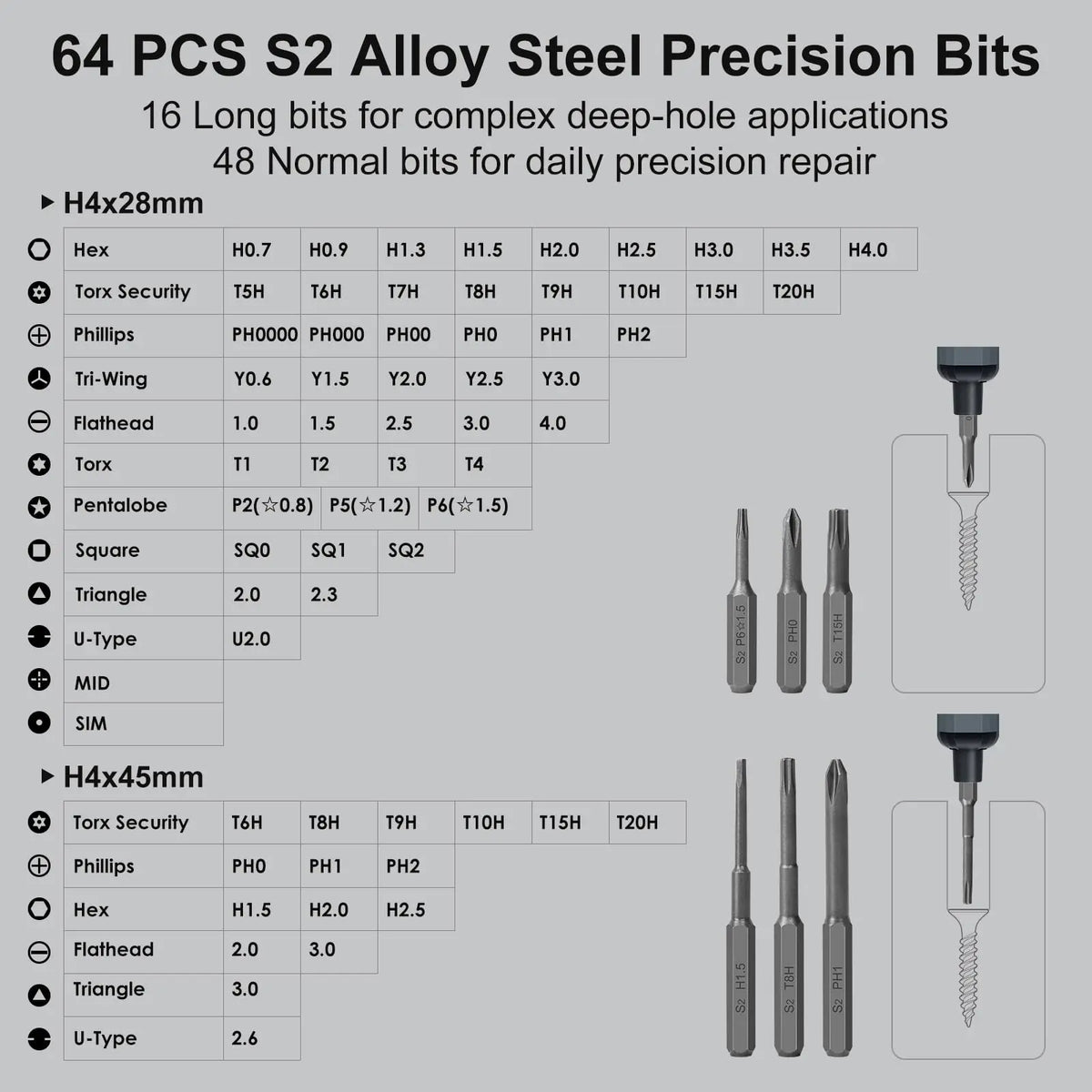 Precision Electric Screwdriver Set 68 in 1 &ndash; Cordless Multifunctional Repair Kit